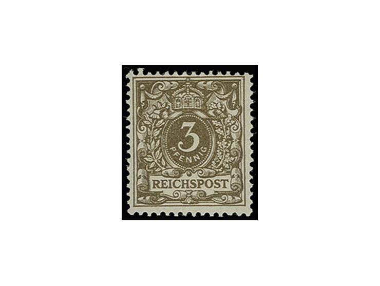 3 Pfg. dunkelbraun, farbfrisch, postfrisch, Kabinett, eine seltene Marke, sign. Zenker BPP und Fotoattest Wiegand BPP 