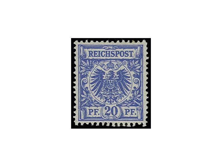 20 Pfg. ultramarin, sauber ungebraucht, sign. Zenker BPP und Befund Wiegand BPP