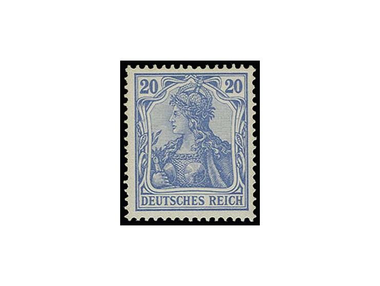 20 Pfg. grauultramarin, farbfrisch und sehr gut gezähnt, postfrisch, Kabinett, eine seltene Marke, Fotoattest Jäschke und Jäs