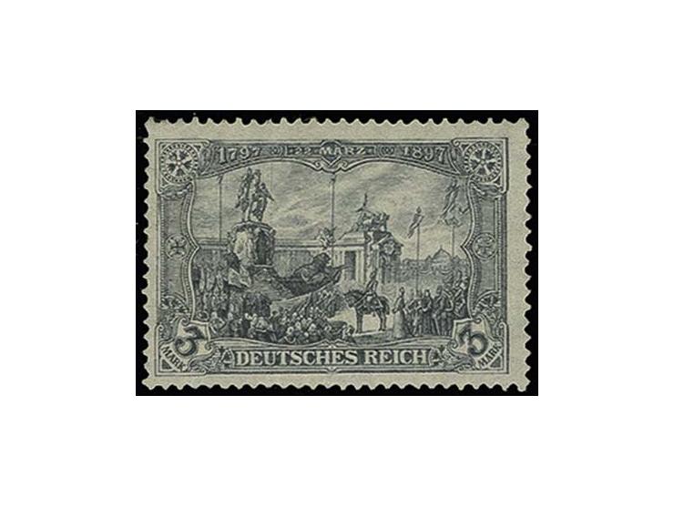 3 M. schwarzviolettgrau, Wasserzeichen Ringe, ungebraucht mit verlaufener Originalgummierung, tadellos, sign. Bühler und Hoff