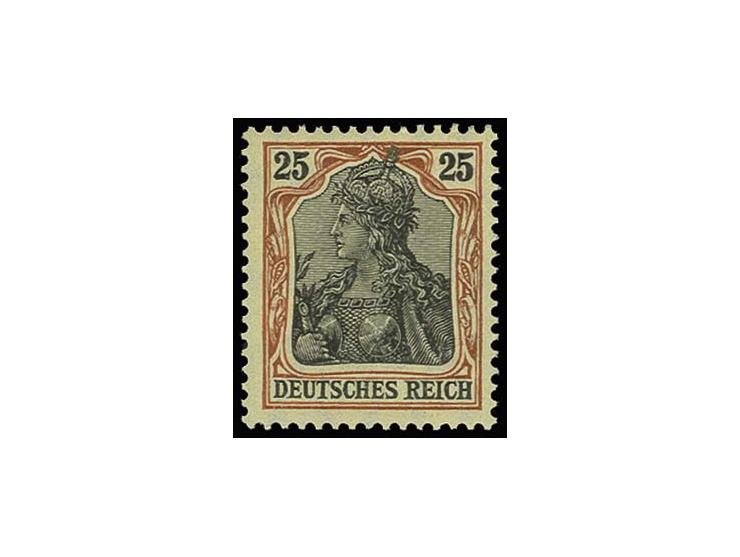 25 Pfg. orange/schwarz metallisch glänzend, sehr gut gezähnt, postfrisch, sign. Zenker und Fotoattest Jäschke-L. BPP