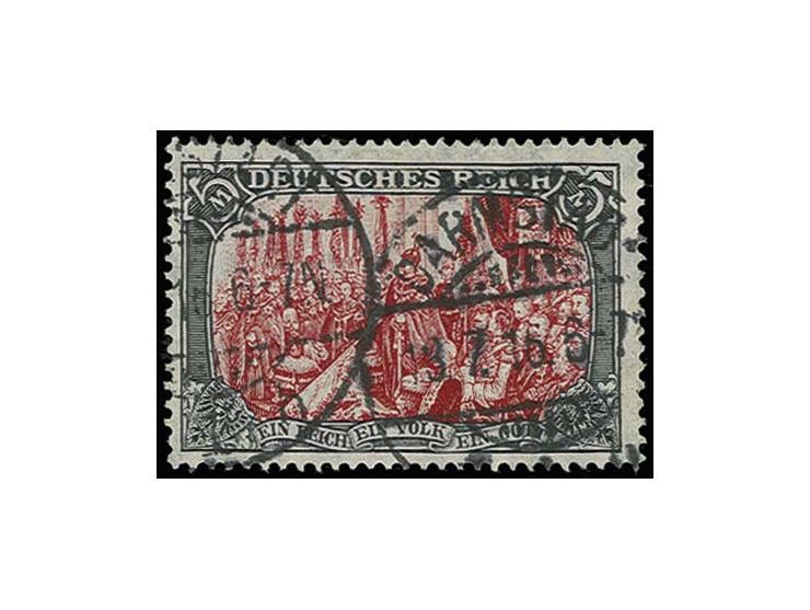 5 M., Ministerdruck in schwarzer Rahmenfarbe mit zwei Stempeln "DARMSTADT 13.7.16", Kabinett, in einwandfreier Erhaltung eine