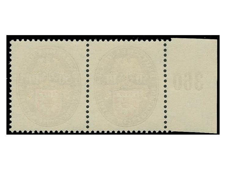 1929, Nothilfe 50 Pfg. mit Plattenfehler "PE", im waagerechtem Randpaar mit Normalmarke, postfrisch, Kabinett