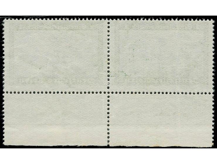 Unverausgabte 'Burg Rheinstein' 1 M. im waagerechten Unterrandpaar, die linke Marke im Rand mit Plattennr. "1a" in Spiegelsch