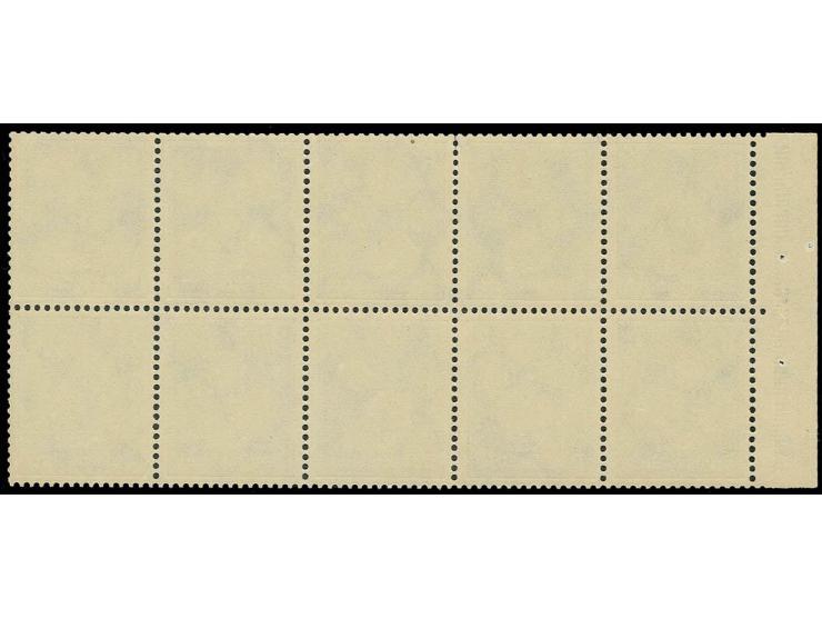 Heftchenblatt 8 Pfg. mit bisher nicht registrierter RLV (ok, mu, uu), postfrisch und tadellos gezähnt, zwischen 2. und 3. sen