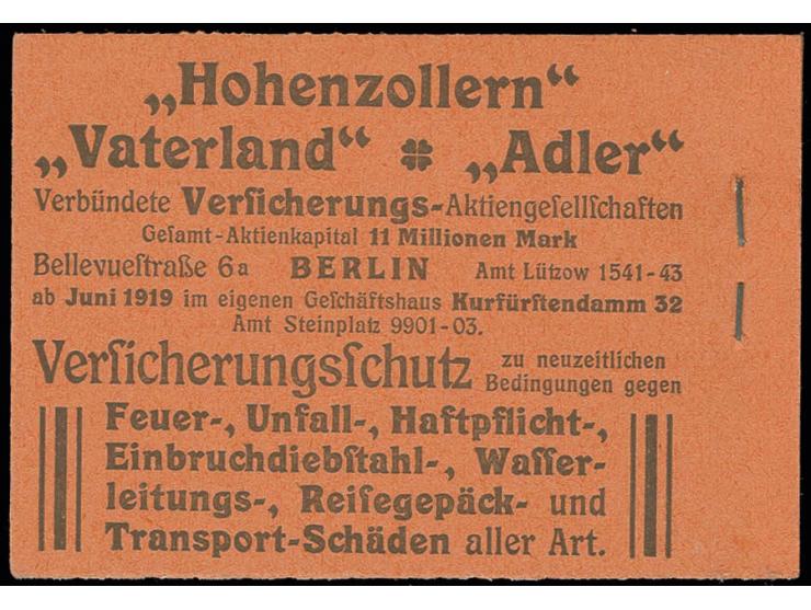 1919, Germania mit O-Nr. 8, postfrisch in hervorragender Erhaltung, Kabinett (Mi. 900,-)