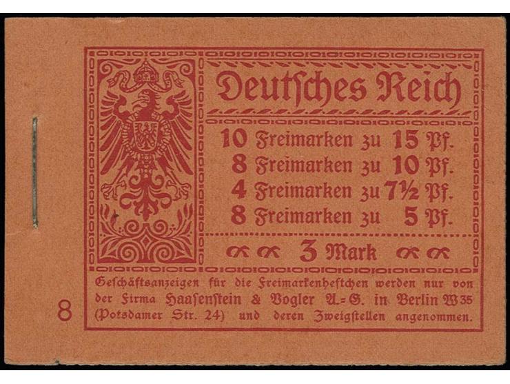 dito, mit O-Nr. 8, alle H-Blätter nicht durchgezähnt mit Zudruck "P", postfrisch in sehr guter Erhaltung, Kabinett (Mi. 2.000