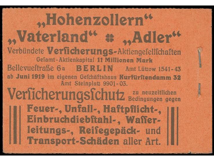 dito, mit O-Nr. 8, alle H-Blätter nicht durchgezähnt mit Zudruck "P", postfrisch in sehr guter Erhaltung, Kabinett (Mi. 2.000