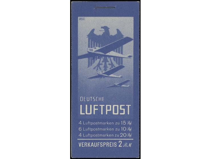 dito, mit nicht durchgezähnten Luftpost-Klebezetteln, dabei H-Bl.48 mit nicht gelisteter Variante, postfrisch, Kabinett