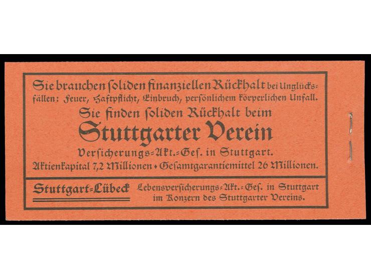 dito, 2. Auflage, postfrisch, übliche Heftchenzähnung in sonst perfekter Qualität, eines der seltensten Heftchen des Dt. Reic