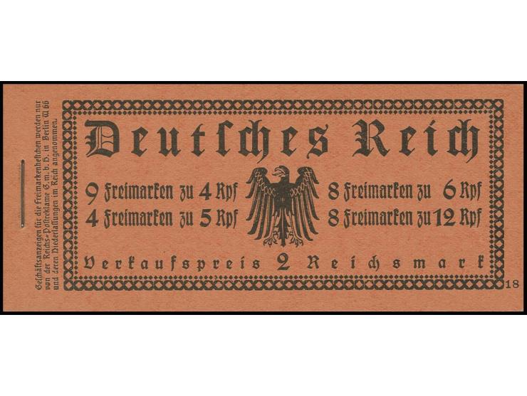 1932, Reichspräsidenten mit O-Nr. 18, alle Ränder unbedruckt, postfrisch, H-Bl.60 eine Marke Fingerspur, sonst tadellos (Mi. 