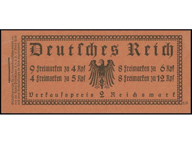 dito, in Type 26.1.3, Vorderdeckel mit kleinen Beanstandungen, Heftchenblätter tadellos postfrisch (Mi. 1.300,-)