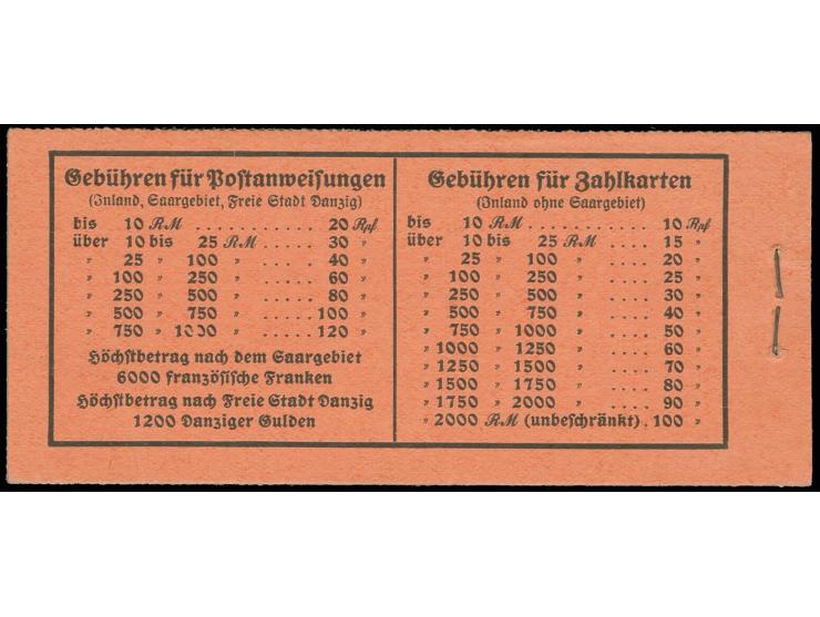 dito, in Type 26.1.3, Vorderdeckel mit kleinen Beanstandungen, Heftchenblätter tadellos postfrisch (Mi. 1.300,-)