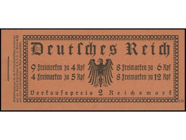 dito, Type 26.1.4, dabei H-Bl.62 mit neuer Variante, postfrisch, Rückdeckel Auffaltbug (Mi. 1.300,-)