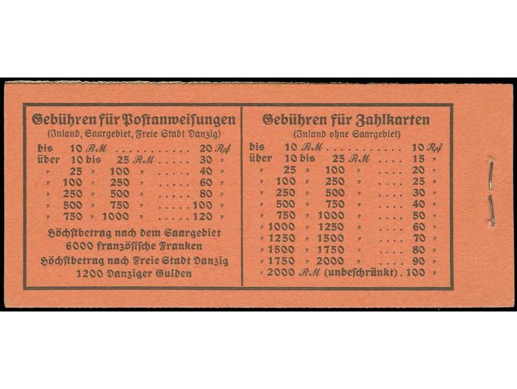 dito, Type 26.1.4, dabei H-Bl.62 mit neuer Variante, postfrisch, Rückdeckel Auffaltbug (Mi. 1.300,-)