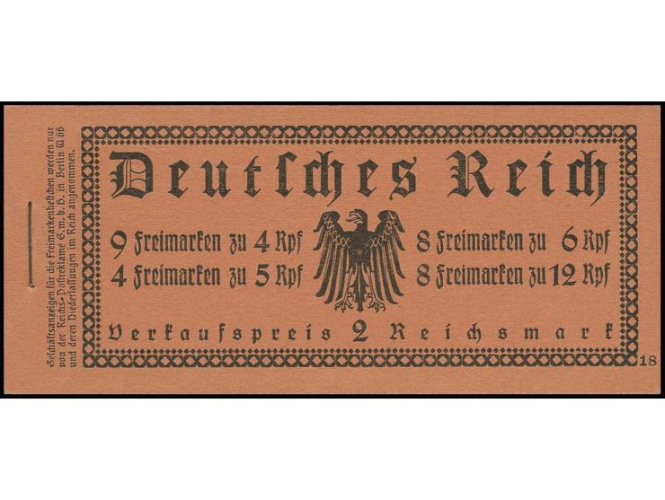 dito, in Type 26.1.2, dabei H-Bl.61 und 62 ohne, 63 mit Strichleiste + Teil-HAN, postfrisch, Rückdeckel beschriftet (Mi. 1.30