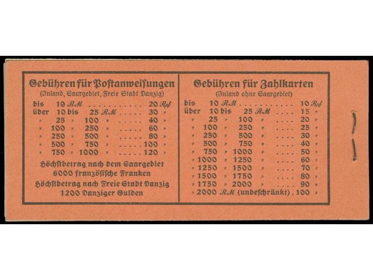 dito, mit O-Nr. 19 in Type 26.2.3, dabei H-Bl.61 und 63 ohne, 62 mit Strichleiste und Teil-HAN, letzteres eine Marke Haftstel