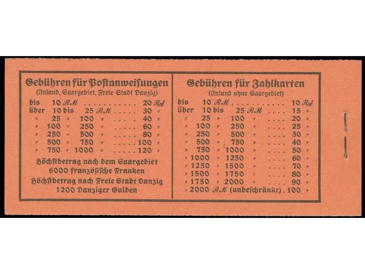 dito, in Variante 26.2.2, dabei H-Bl.63 mit Teil-HAN, Vorderdeckel kleine Beschriftung, sonst tadellos, postfrisch (Mi. 1.300