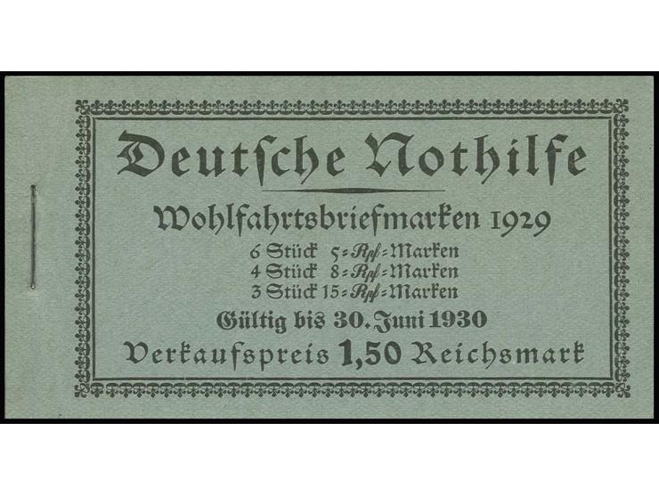 1929, Nothilfe mit gedrucktem geändertem Gültigkeitsdatum, postfrisch, bis auf vorderseitig schwache Auffaltbüge in tadellose