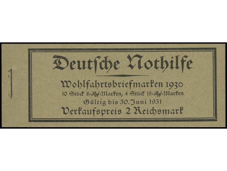 1930, Nothilfe, H-Blätter nicht durchgezähnt bzw. durchgezähnt, postfrisch, Kabinett (Mi. 480,-)