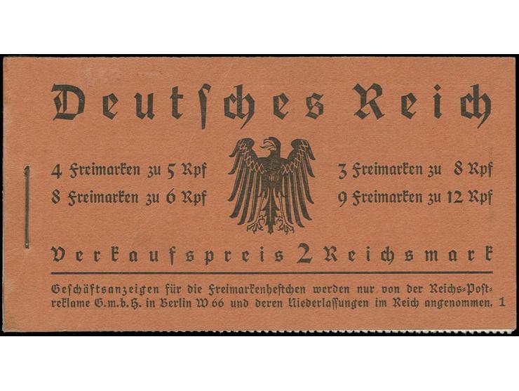 1933, Hindenburg, Wz. Waffeln, postfrisch, Vorderdeckel unbedeutender kleiner Fehler (Mi. 950,-)