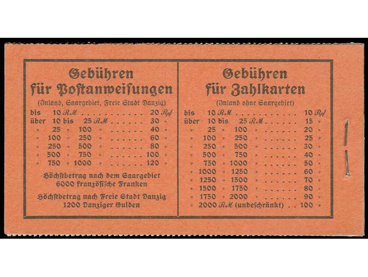 1933, Hindenburg, Wz. Waffeln, postfrisch, Vorderdeckel unbedeutender kleiner Fehler (Mi. 950,-)