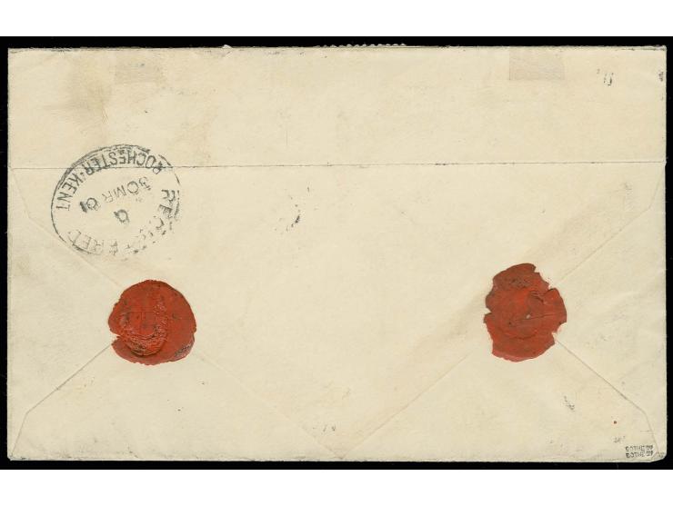 1900, Handstempelaufdrucke: 5 Pfg. (4),  10 Pfg. (2) und 20 Pfg. mit Stempel "TIENTSIN 6/2 01" als portogerechte Frankatur au
