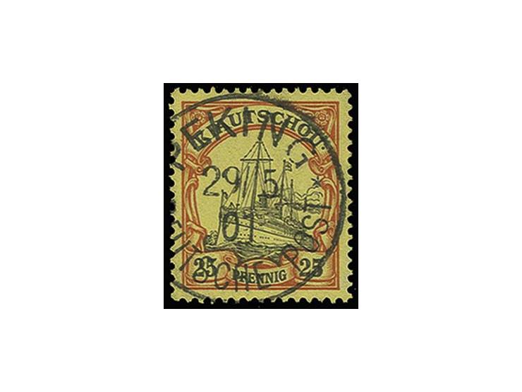 Kiautschou 25 Pfg. mit klarem Stempel "PEKING DP 29.5.01", Kabinett, Fotoattest Dr. F. Steuer BPP (Mi. 1.100,-)