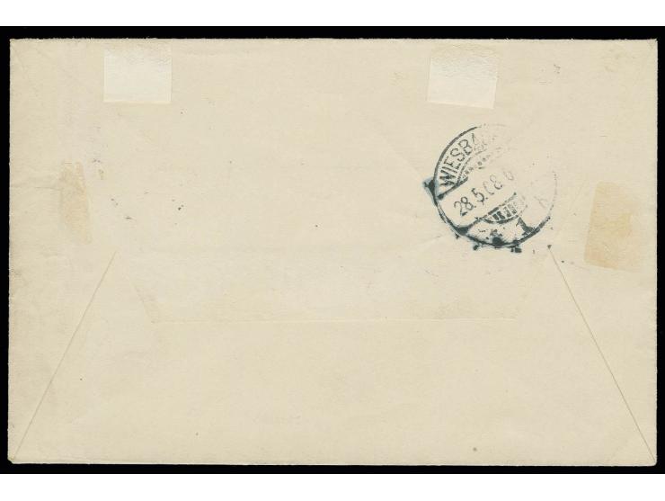 1901, ohne Wasserzeichen: 20 Pfg. und 1906, 5 Pfg. (2), jeweils gestempelt "JAKALSWATER 8/5" ohne Jahreszahl und mit kopfsteh