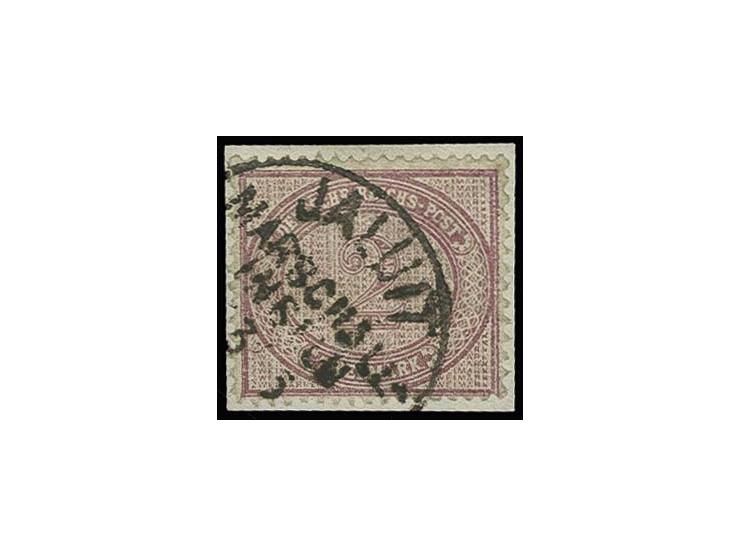 Vorläufer: 2 M. braunpurpur mit Stempel "JALUIT MARSCHALL-INSELN 3.5.(92)" auf Briefstück, Kabinett, u.a. sign. v.Willmann un