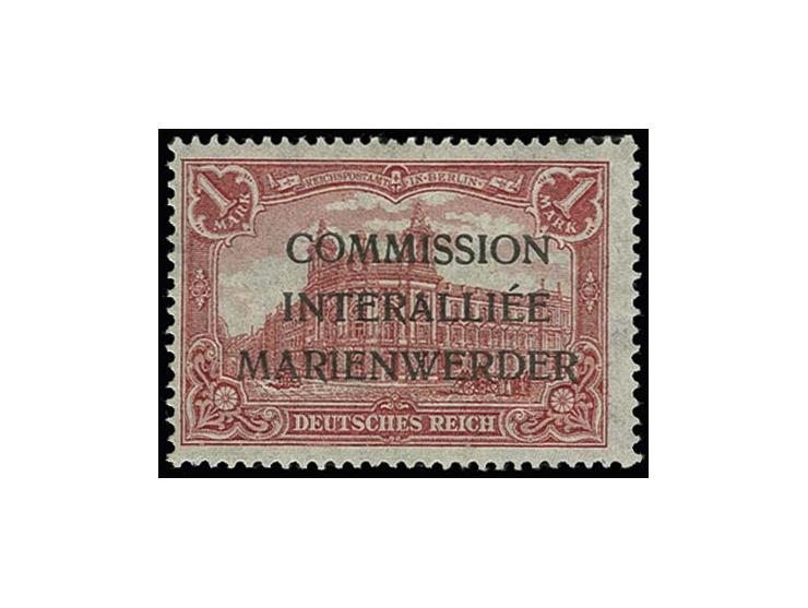 1920, 1 M. mit Mediävalschrift in schwarz, sauber ungebraucht, Kabinett, u.a. sign. Mikulski und Fotoattest Bock BPP