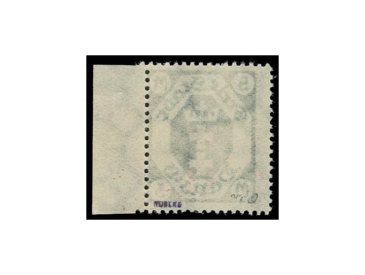 1922, 5 M. mit Wz. 4 vom linkem Rand, postfrisch, rückseitig unten mit kleinen roten Farbpigmenten, sonst einwandfrei, sign. 
