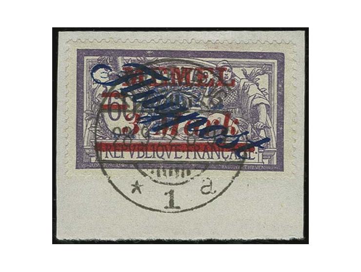 3 M. auf 60 C. mit sauberem Stempel "HEYDEKRUG 28.9.22" auf Briefstück, Kabinett, Fotoattest Huylmans BPP