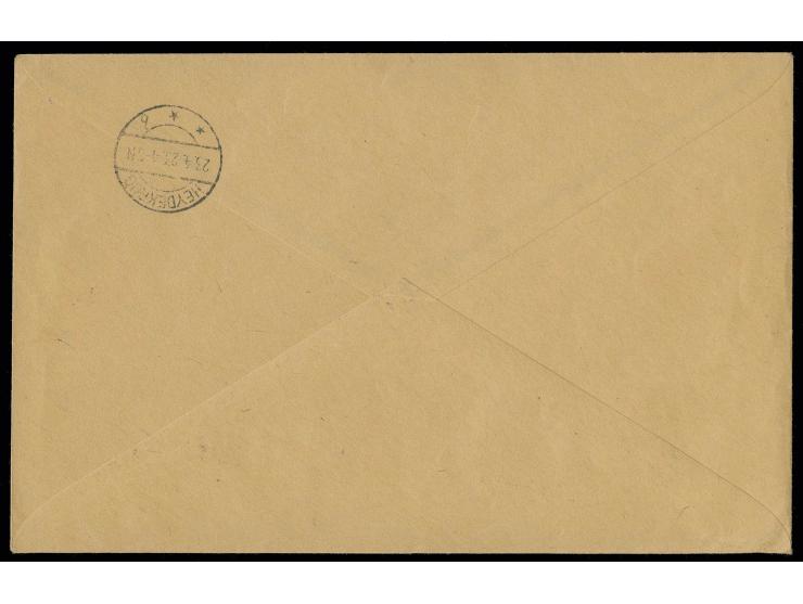 1923, Wappenreiter 10-1000 M., je mit Stempel "HEYDEKRUG 23.4.23" auf adressiertem, Eil-R-Brief mit Ankunftsstempel, Kabinett