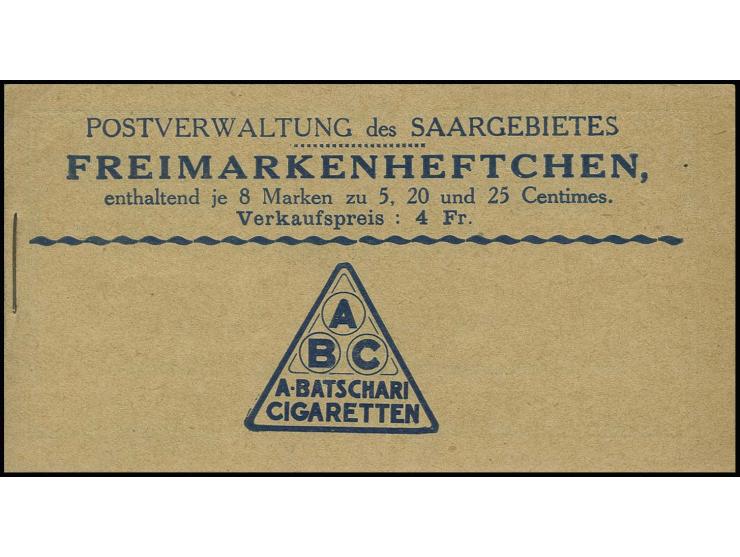 Markenheftchen, postfrisch, Kabinett, sehr selten