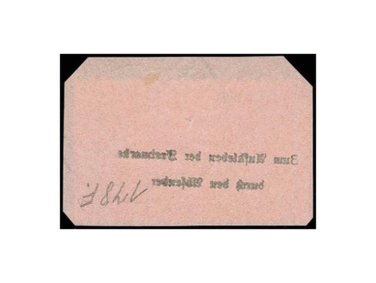 1934, Freimarke 40 C. mit Aufdruck in rot und zusätzlich in schwarz, mit Stempel von Neunkirchen auf Briefstück, etwas eckrun