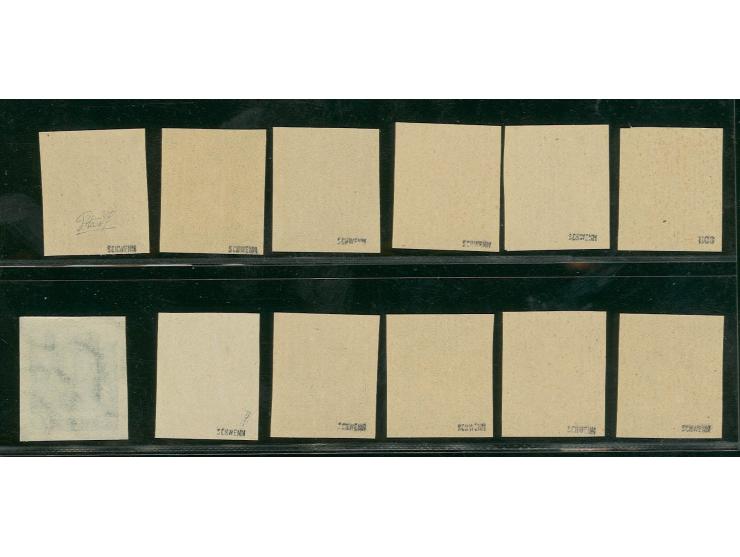 1947, Freimarken 3-30 Pfg. sowie 50-75 Pfg. ungezähnt, 75 Pfg. mit Wz. 1X, postfrisch, bis auf letztere alle sign. Schwenn, e
