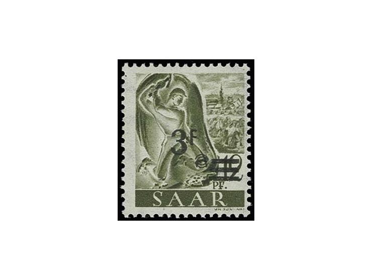 Aufdruck auf Neuauflage: Fehldruck 3 F. auf 12 Pfg., postfrisch, Pracht, sign. Brun und private Signatur