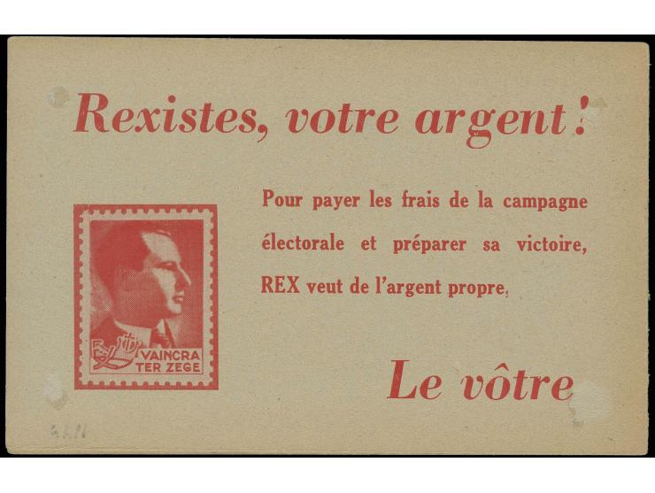 1942, Markenheftchen "Chef de Rex" mit 10 Vignetten Leon Degrelle, postfrisch, Kabinett, selten