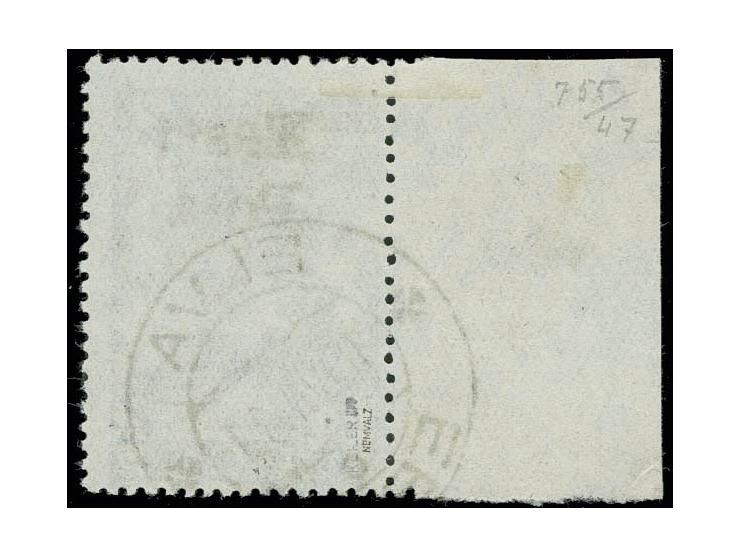 Sportfeier 50 K. mit linkem Bogenrand, mit sauberem Stempel "ELVA C 10 VIII 41", Kabinett, Auflage nur 65 Stück, u.a. Nemvalz