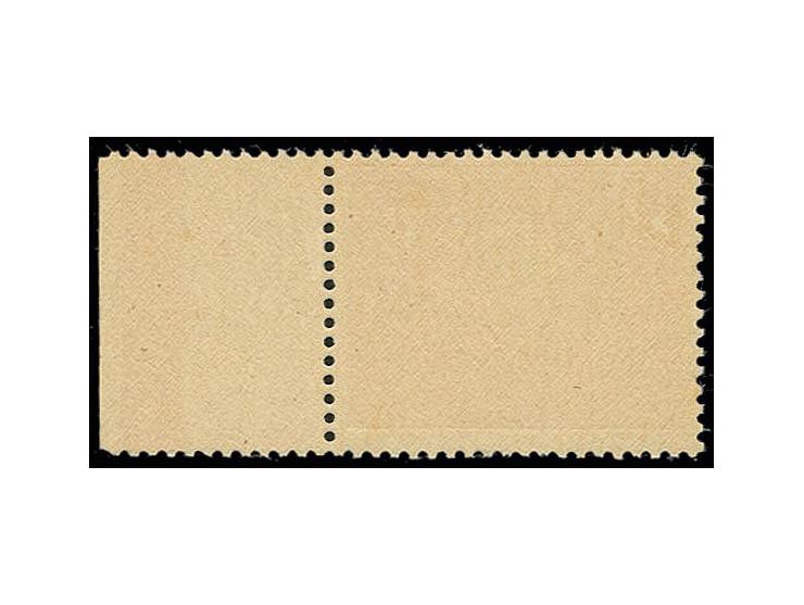 Estland 15 S. braunrot mit rechtem Bogenrand und doppeltem, um ca. 0,5 mm nach links unten versetzem Doppelaufdruck, postfris