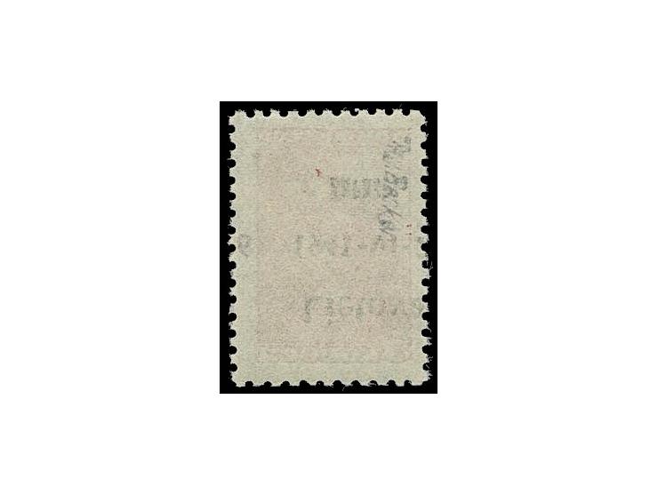 1941, Aufdruck braunlila bzw. braunrot: 5 K. mit kopfstehendem Aufdruck (Type I) in braunlila (nach links verschoben), postfr