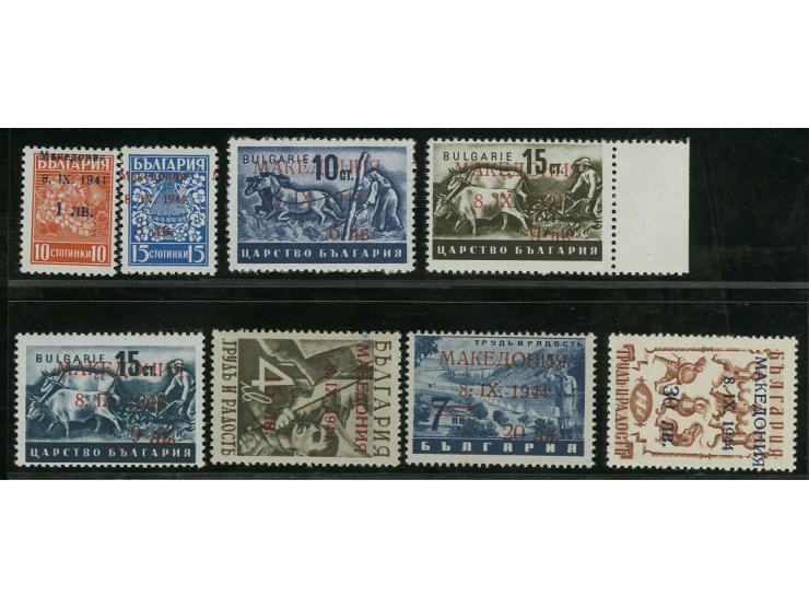 1944, Aufdruckausgabe 1-30 Lew. in Type II, kpl. Satz mit 8 Werten, postfrisch, Kabinett, sign. Kleymann BPP
