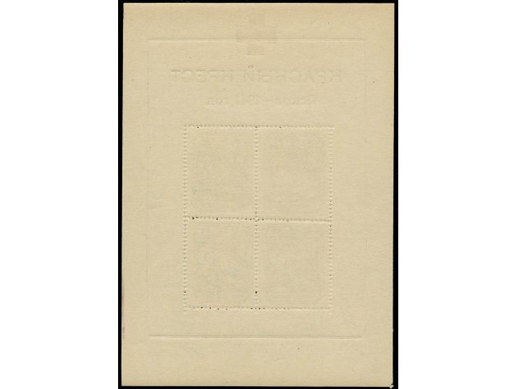 1942, Kindergärten-Block mit rotem Kreuz, mit Wasserzeichen, postfrisch, Pracht