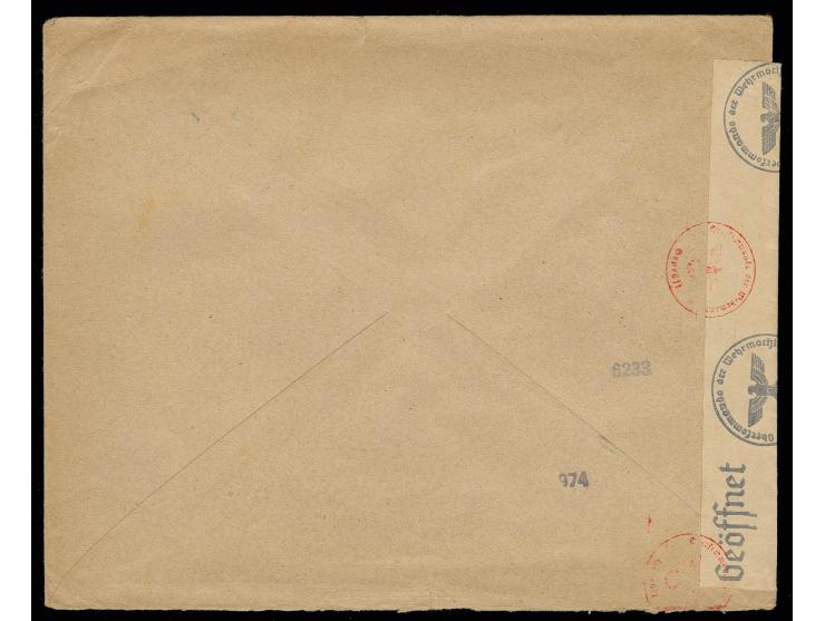 1942, Flugpost 2 Din. als Einzelwert und 4 Din. im waagerechten Paar und Einzelwert mit Stempel "BEOGRAD 25.IX.42" auf Luftpo
