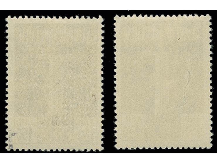 Kriegsinvaliden 1,50 Din. schwarzbraun/braun und dunkelbraun/braun, postfrisch, Pracht, bessere Farbe sign. Krischke