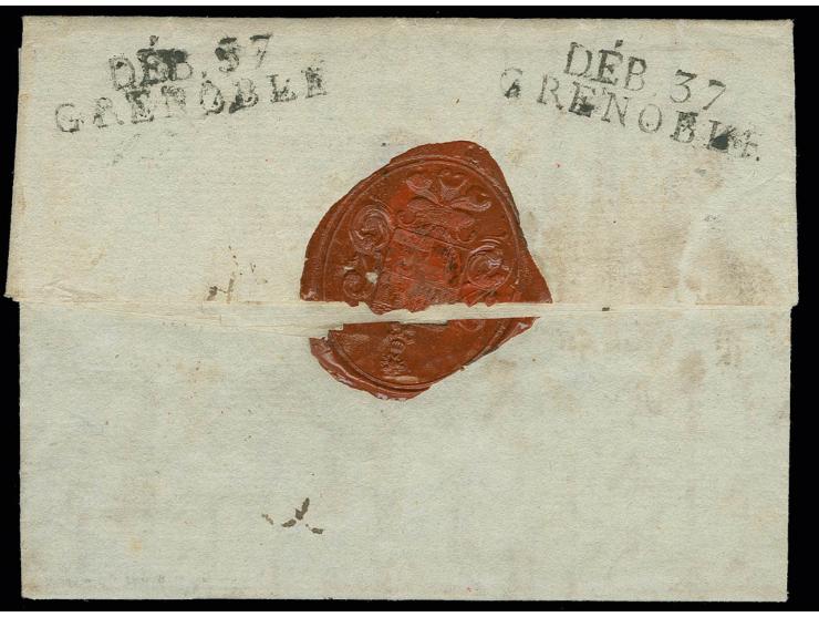 1810, "No, 27 / ARM. D'ALLEMAGNE", L2 in rot sauber auf kpl. Brief aus Salzburg mit Unterschrift des Generals Joseph Marie de