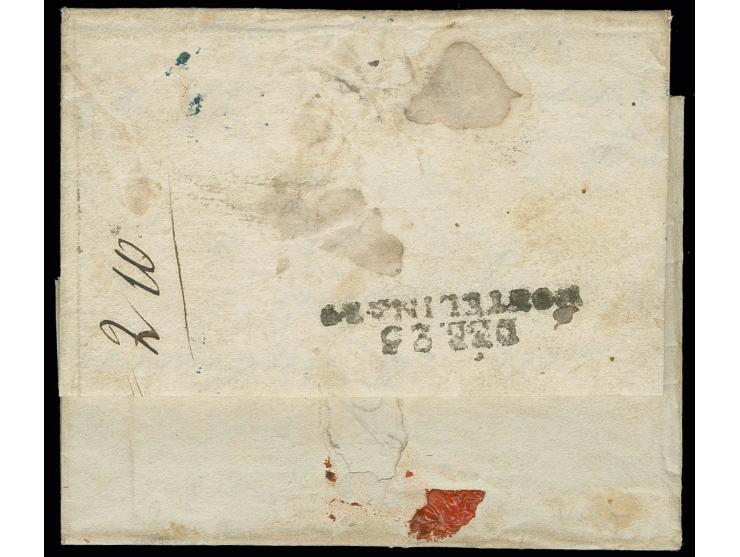 1813, "No. 10 / GRANDE ARMEE", L2 in rot auf kpl. Brief 1813 von Sprottau nach Frankreich