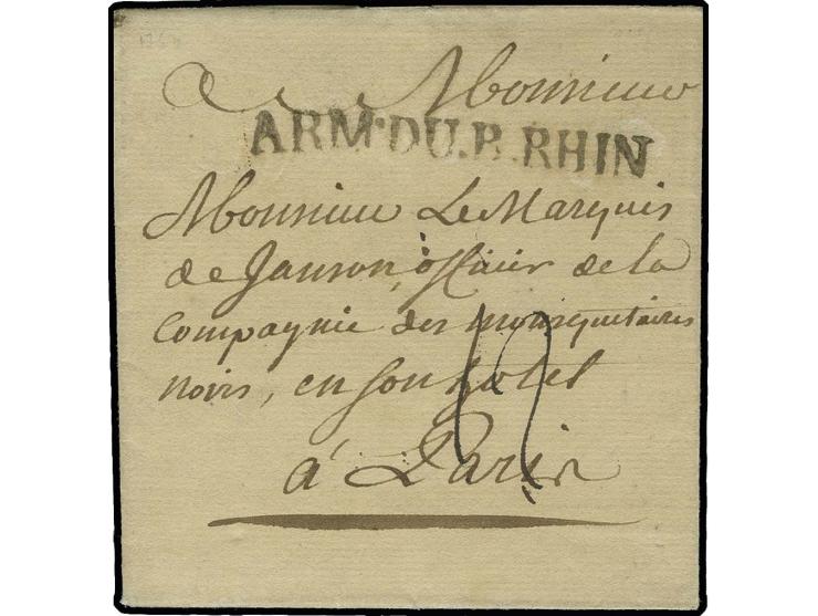 1813, "No. 19 / GRANDE -ARMEE", L2 in schwarz sauber auf kpl. Brief 1813 von Dresden von einem flämischen Soldaten nach Nieuw