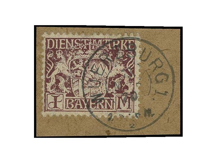 1919, 1 M. dunkellila mit DKr. "WUERZBURG 13 MAR 20", Pracht, sign. Helbig BPP / Infla